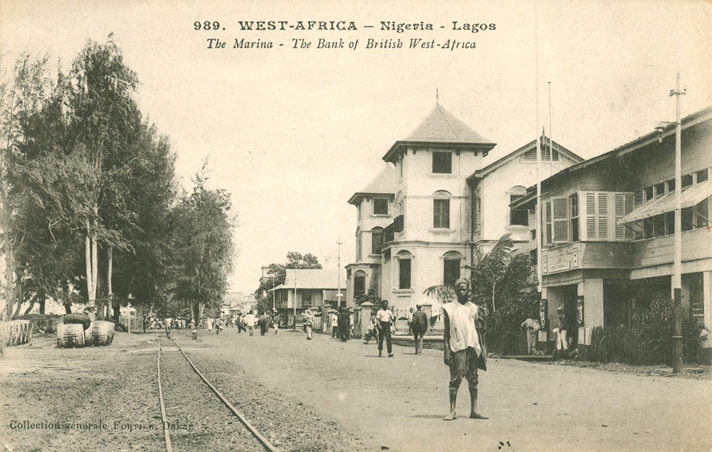 WEST AFRICA – Nigeria – Lagos – The Marina. Avenue de la Marina-Bank of British West-Africa.